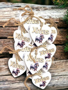Holzherz weiß Xmas